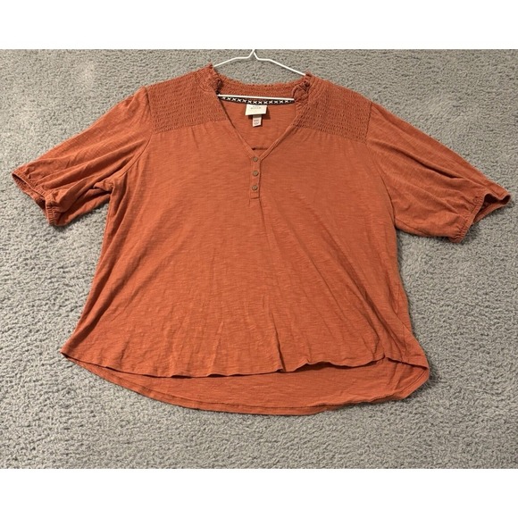 Knox Rose Women XXL Boho Peasant Blouse Top‎ - Picture 1 of 5